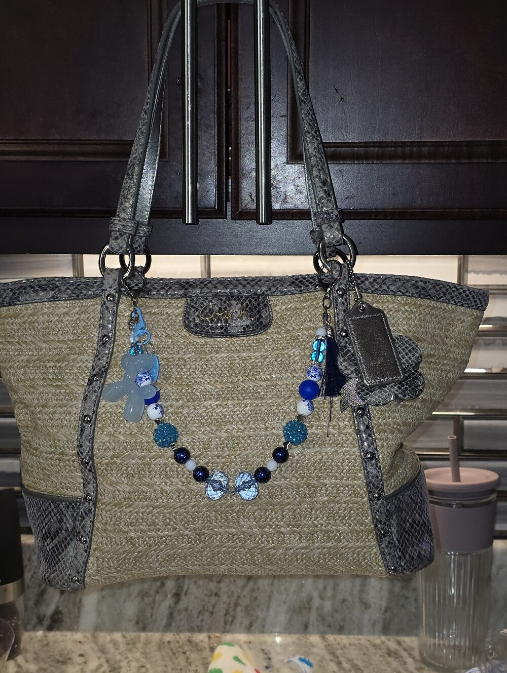 Coach Straw Tote - Picture 7 of 9